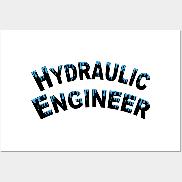 Hydraulic Engineer Water Droplets Wall Art by Barthol Graphics